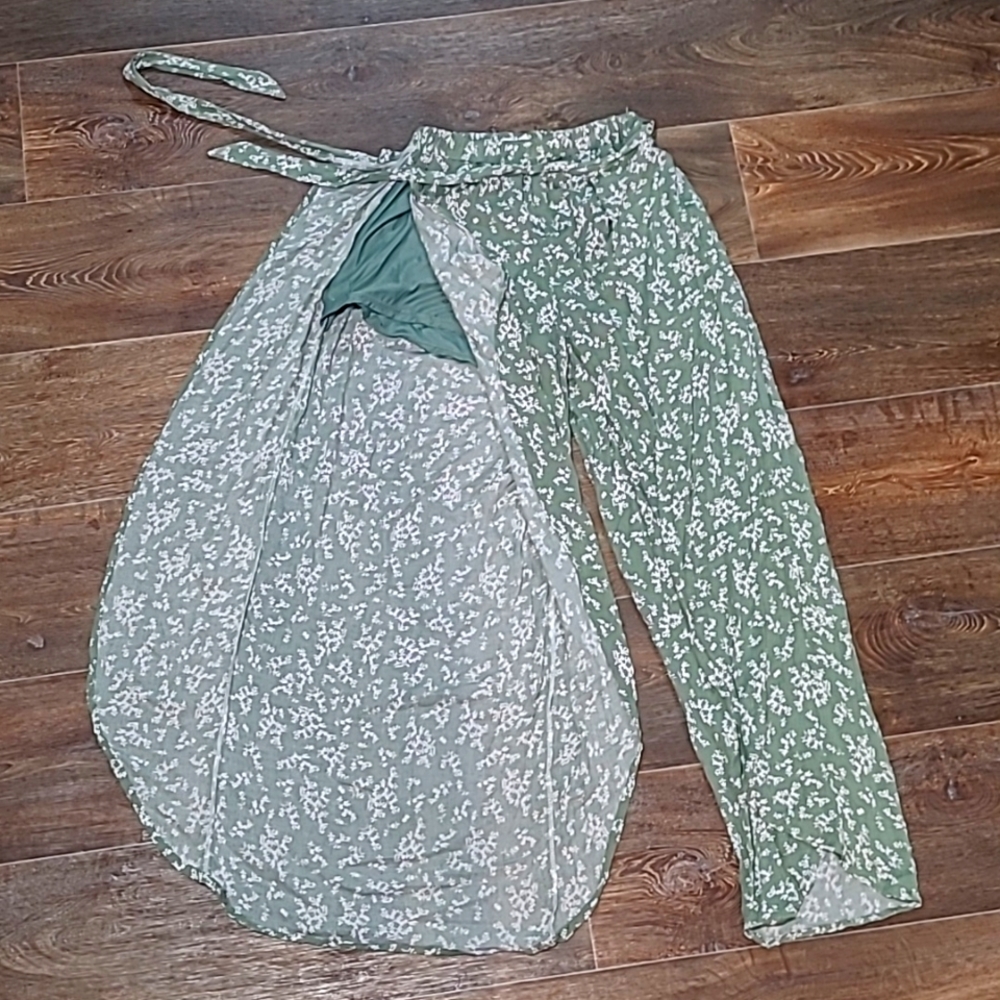 Wide Leg Flowy Tie Up Pants